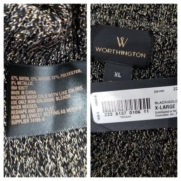 NWT Worthington XL Shift Bodycon Dress Ribbed knit - Picture 8 of 8